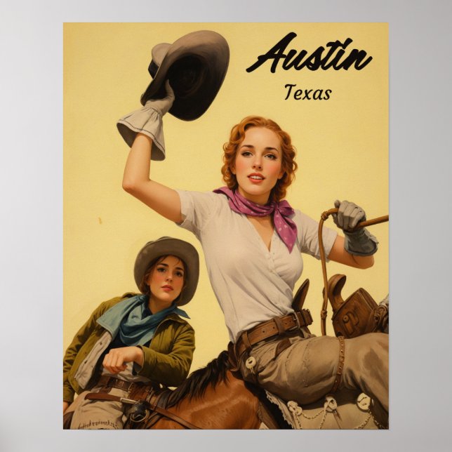 Austin, Texas Reiseplakat Poster (Vorne)