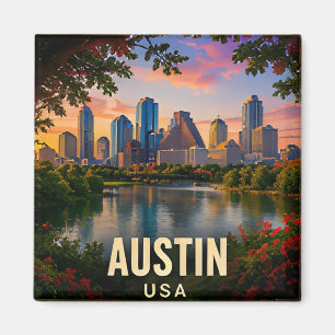 Austin Texas Riverfront Reiseandenken Magnet