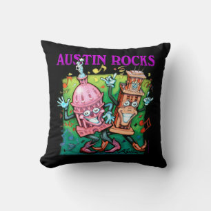 Austin Texas Rocks Throw Kissen