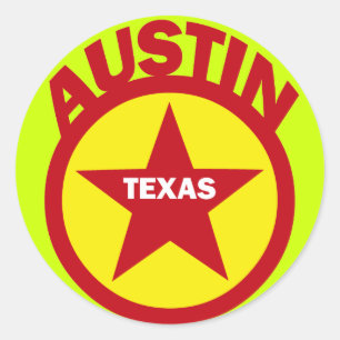 AUSTIN, TEXAS RUNDER AUFKLEBER