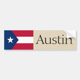 Austin, Texas schlug Flaggen-Autoaufkleber vor Autoaufkleber