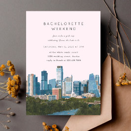 Austin Texas Skyline Junggeselinnen-Abschied Einladung