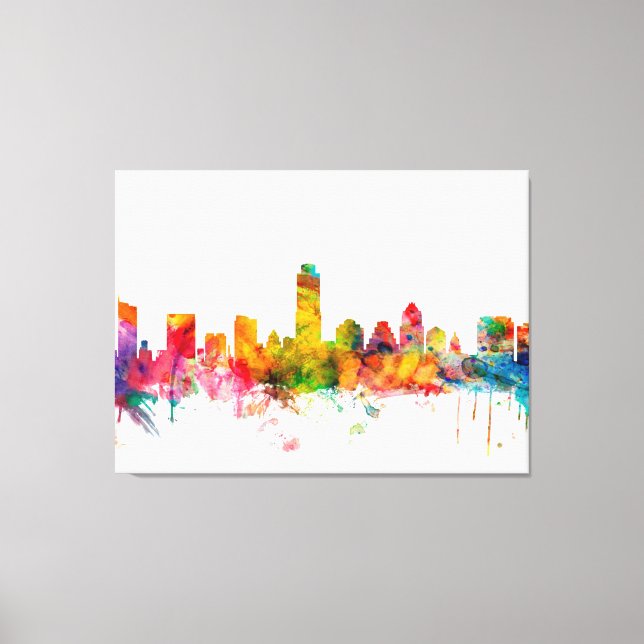 Austin Texas Skyline Leinwanddruck (Vorderseite)