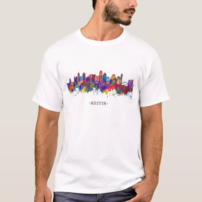 Austin Texas Skyline T-Shirt (Vorderseite)