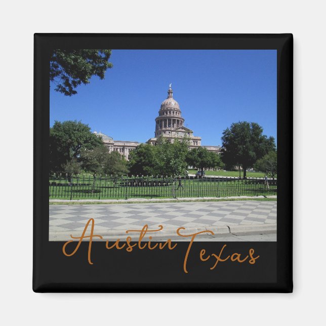 Austin Texas Staat Hauptstadt Gebäude Magnet (Vorne)