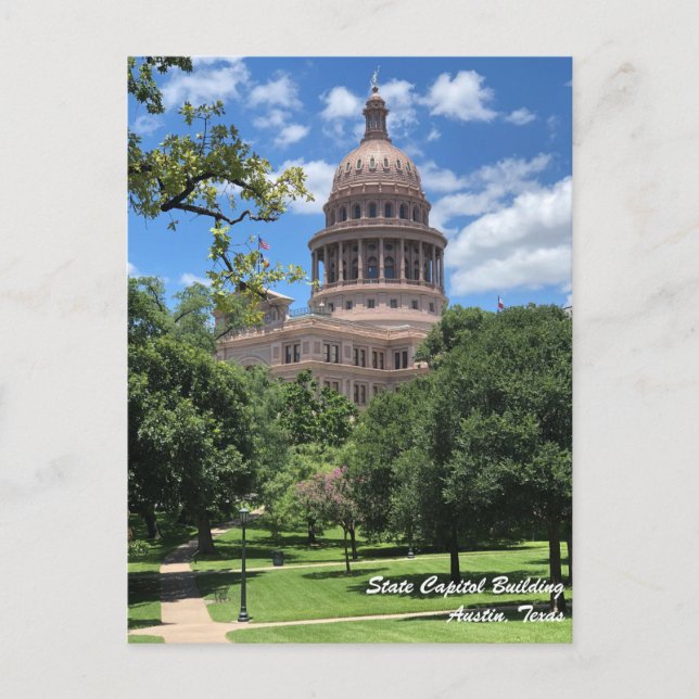 Austin Texas Staat Hauptstadt Postkarte (Vorderseite)