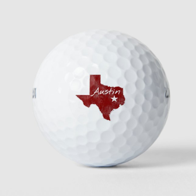 Austin Texas Staat Star Golfball (Vorderseite)