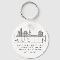Austin, Texas Stylized Skyline | Benutzerdefiniert