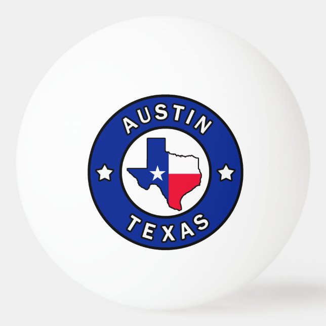 Austin Texas Tischtennisball (Vorderseite)