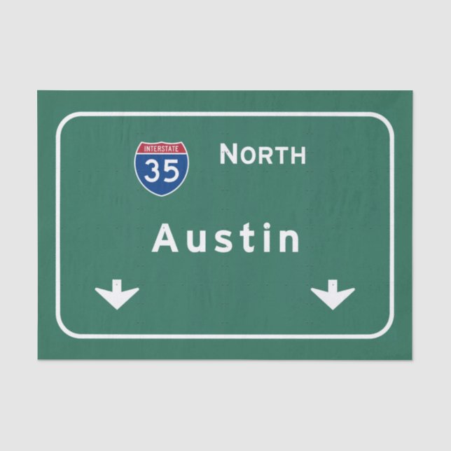 Austin Texas tx Autobahn-Autobahn-Straße: Seidenpapier (Vorderseite)