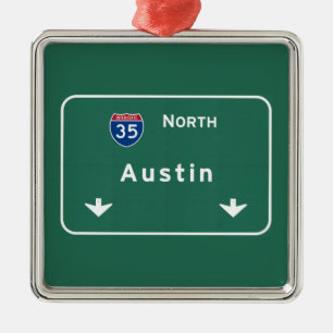 Austin Texas tx Autobahn-Autobahn-Straße: Silbernes Ornament