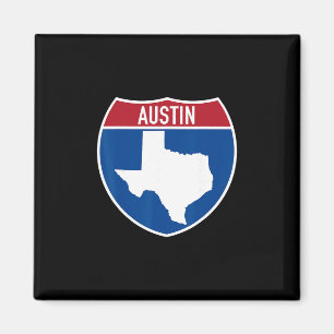 Austin Texas Tx Interstate Highway Urlaubsandenken Magnet