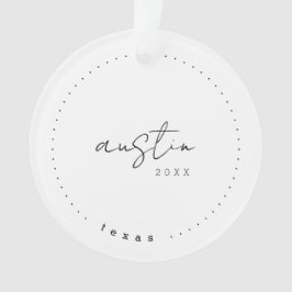 Austin Texas TX Travel United Staaten Simple Ornament