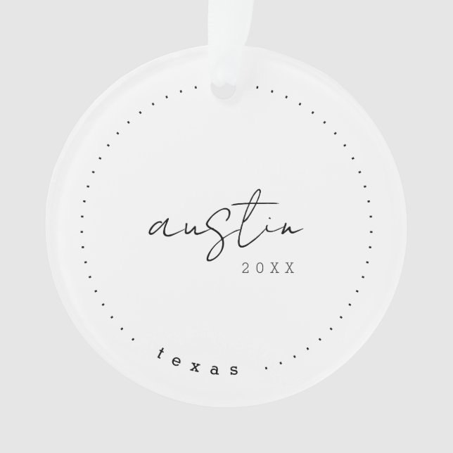 Austin Texas TX Travel United Staaten Simple Ornament (Vorderseite)