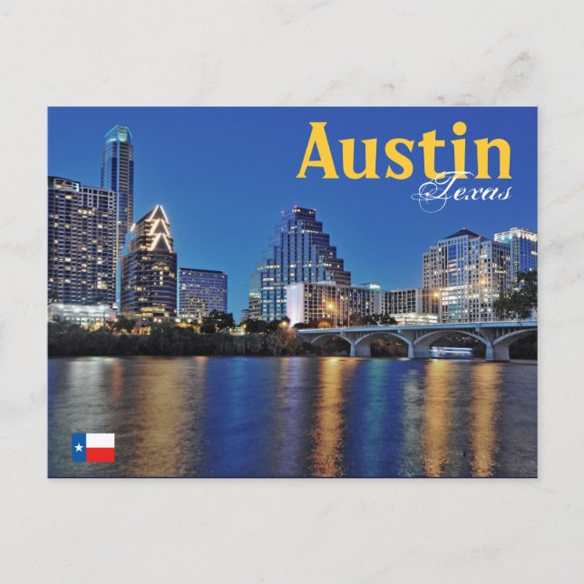 Austin, Texas, U.S.A. Postkarte (Vorderseite)