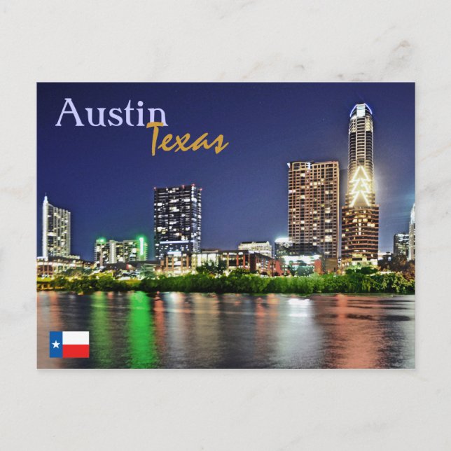 Austin, Texas, U.S.A. Postkarte (Vorderseite)
