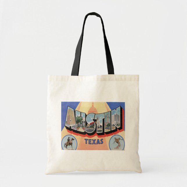 Austin, Texas Vintag Historisch Tragetasche (Vorne)