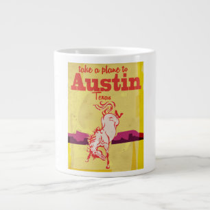Austin Texas Vintage-Reiseplakat Jumbo-Tasse