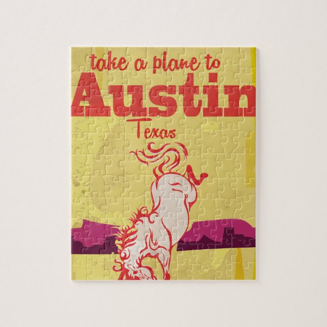 Austin Texas Vintage Reiseposter (Vertikal)