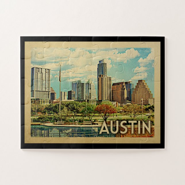 Austin Texas Vintage Travel (Horizontal)