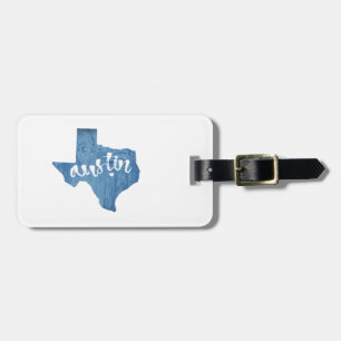Austin, Texas Wood Grain Gepäckanhänger