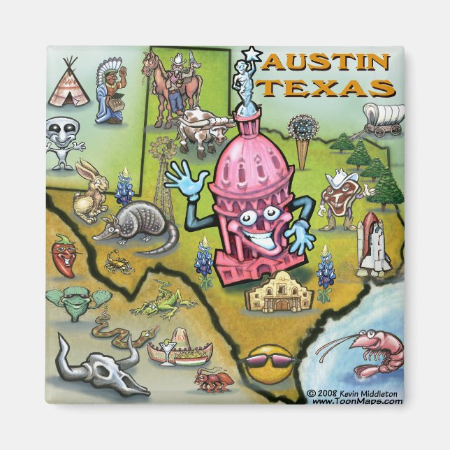 Austin TX Magnet (Vorne)