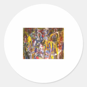 Austin Undergraound Abstrakt Hankamer Artjunkhaus Runder Aufkleber