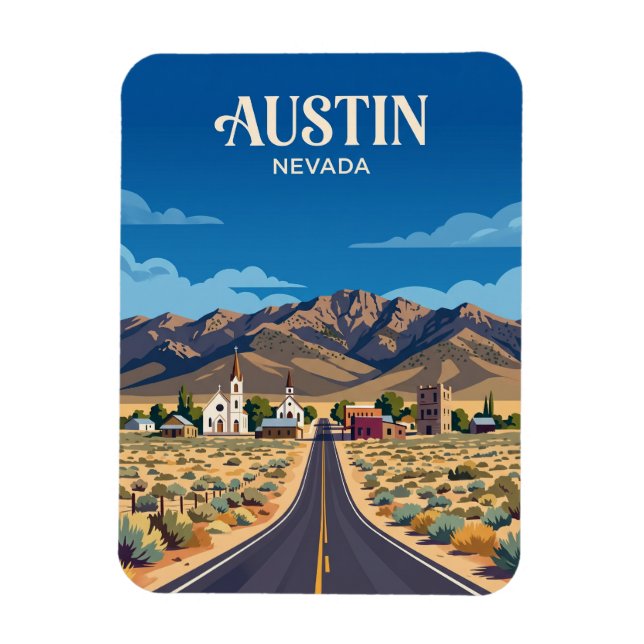 Austin USA Magnet (Vertikal)