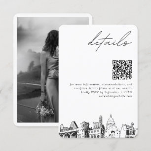 Austin Wedding Details QR Code Klein Begleitkarte