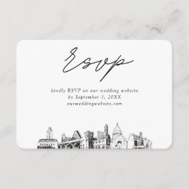 Austin Wedding Minimalistisch Sketch UAWG Begleitkarte