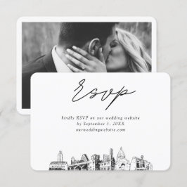 Austin Wedding Minimalistisch Sketch UAWG Begleitkarte