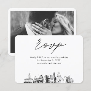 Austin Wedding Minimalistisch Sketch UAWG Begleitkarte