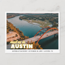Austin Wedding Save the Date Postcard Postkarte