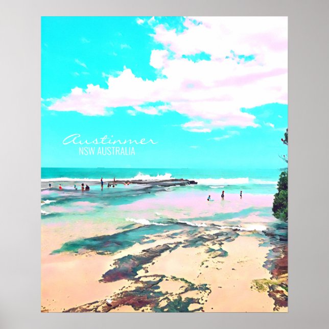 Austinmer Beach NSW Südküste Poster (Vorne)