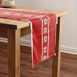 Austiran Flag Colored Edelweiss Kurz Table Runner Kurzer Tischläufer
