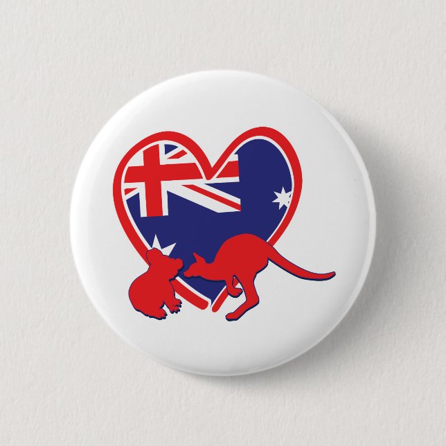 Austrailia Koala Kangaroo Button (Vorderseite)