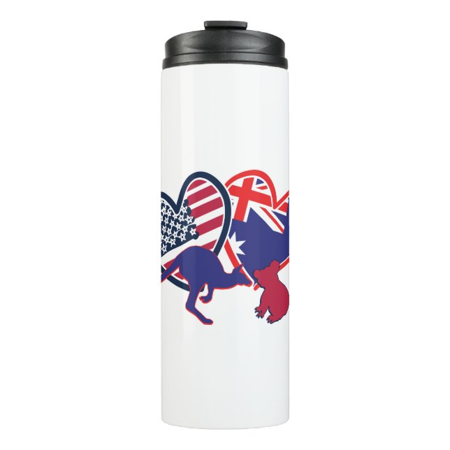 Austrailia USA Kangaroo Koala Thermosbecher (Vorderseite)