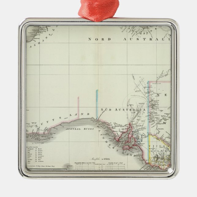 Austral-Kontinent Silbernes Ornament (Vorne)