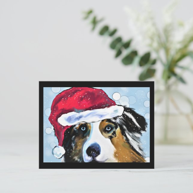 AUSTRALAN SHEPHERD POSTKARTE (Stehend Vorderseite)