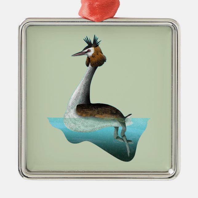 Australasischer Krautfisch Puteketeke Ornament Aus Metall (Vorne)