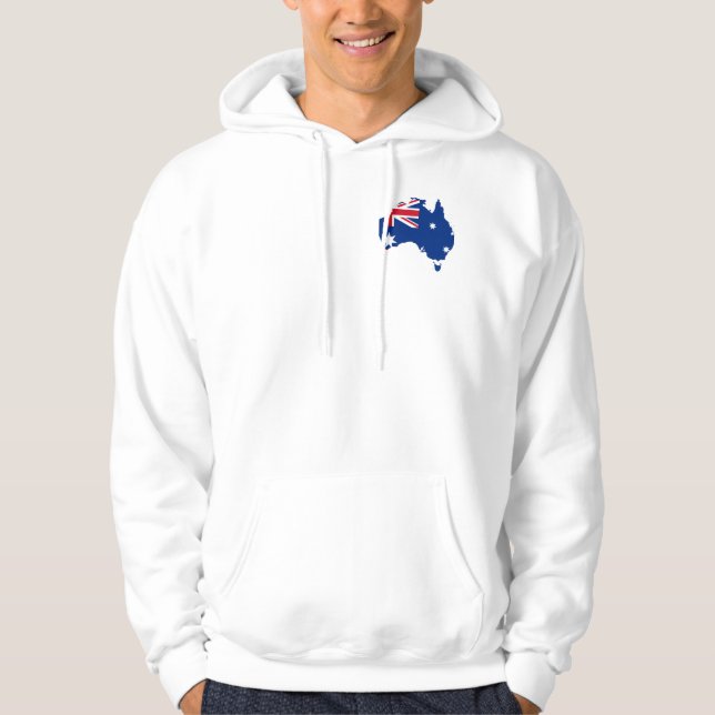 Australflaggenkarte Hoodie (Vorderseite)