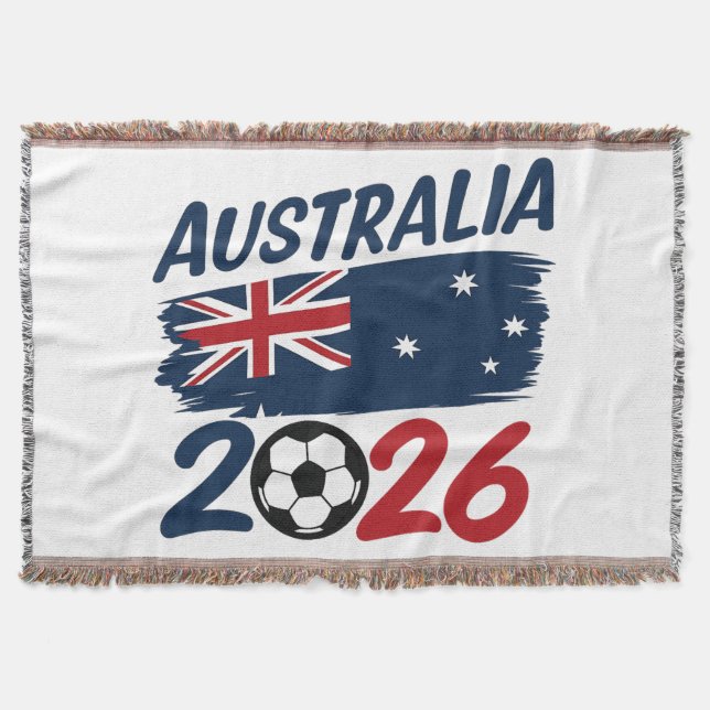Australia 2026 Soccer Fan Design Flag Colors Decke (Vorderseite)