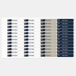Australia Art Deco Flag | Waterproof Name Label Etiketten