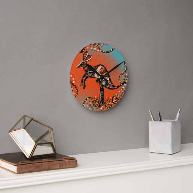 AUSTRALIA ART RUNDE WANDUHR (Büro)