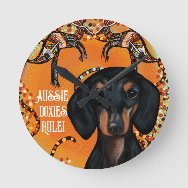 AUSTRALIA ART RUNDE WANDUHR (Vorderseite)