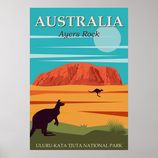 Australia Ayers Rock, Uluru-Kata Tjuta National Poster (Vorne)