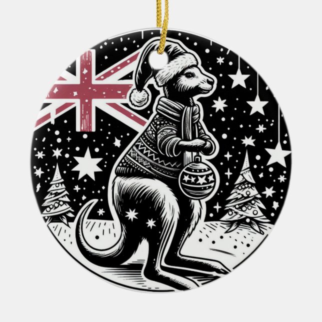AUSTRALIA CHRISTMAS KERAMIK ORNAMENT (Vorne)