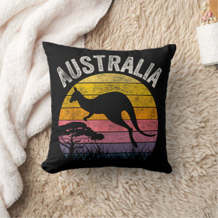 Australia Day Funny Australian Kangaroo Vintag Kissen