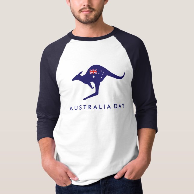 AUSTRALIA DAY KANGAROO FLAG TSHIRT (Vorderseite)