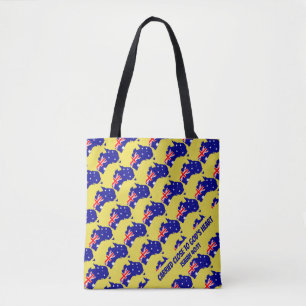 AUSTRALIA FLAG Christliche Schrift Stilgelb Tasche